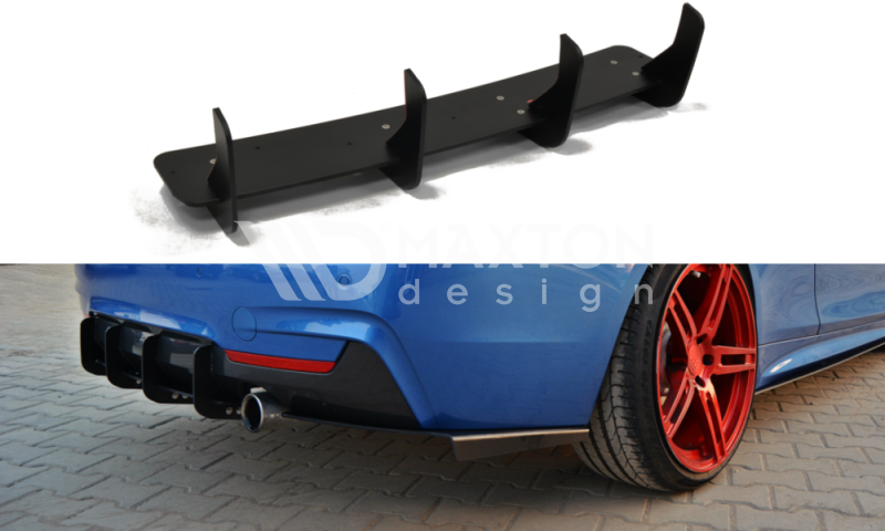 FOR BMW - 4 SERIES - F32 - M PACK - REAR DIFFUSER & REAR SIDE SPLITTERS