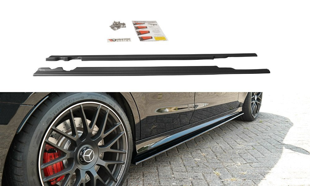 Side Skirts Diffusers V.1 suitable for Mercedes C-Class S205 63AMG