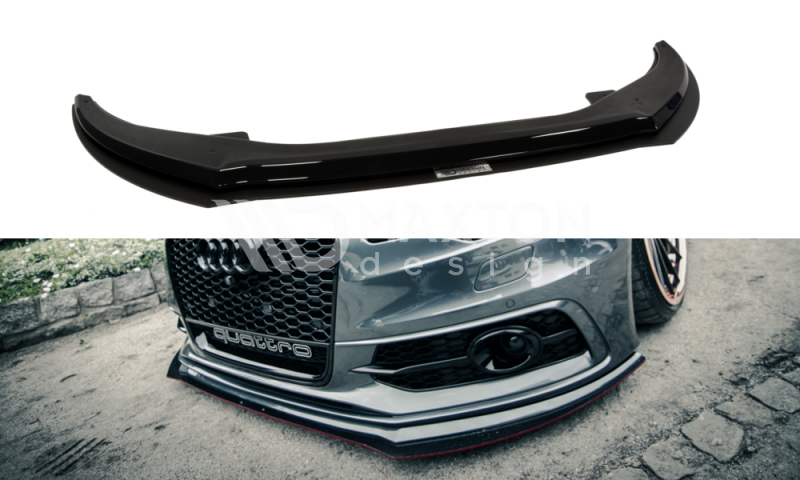 FOR AUDI - A6 C7 - S-LINE - FRONT RACING SPLITTER - 2 SPLITTERS = 1 SET