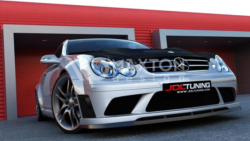 FOR MERCEDES - CLK - W209 - FRONT SPLITTER - FOR ME-CLK-209-BLACK-F1 BUMPER