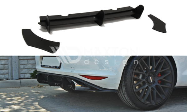 FOR VOLKSWAGEN - MK7 GOLF GTI - REAR DIFFUSER & REAR SIDE SPLITTERS