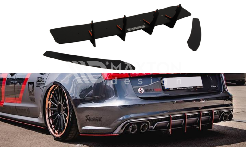 FOR AUDI - A6 C7 - S-LINE - REAR DIFFUSER - REAR SIDE SPLITTERS