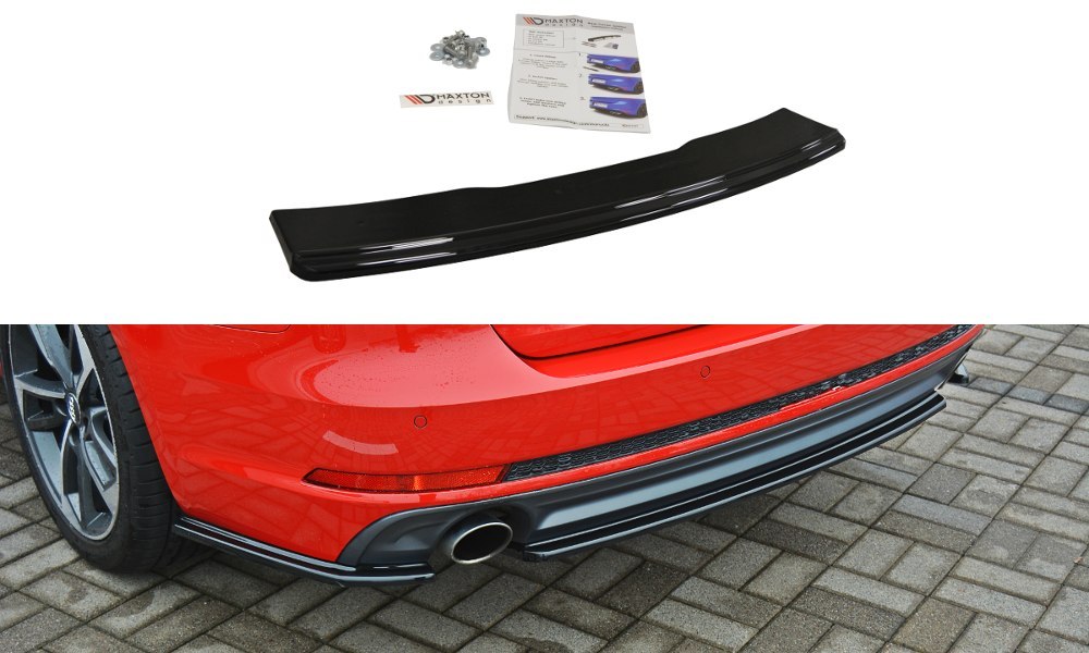 FOR AUDI - A4 B9 AVANT - S-LINE - REAR CENTER SPLITTER
