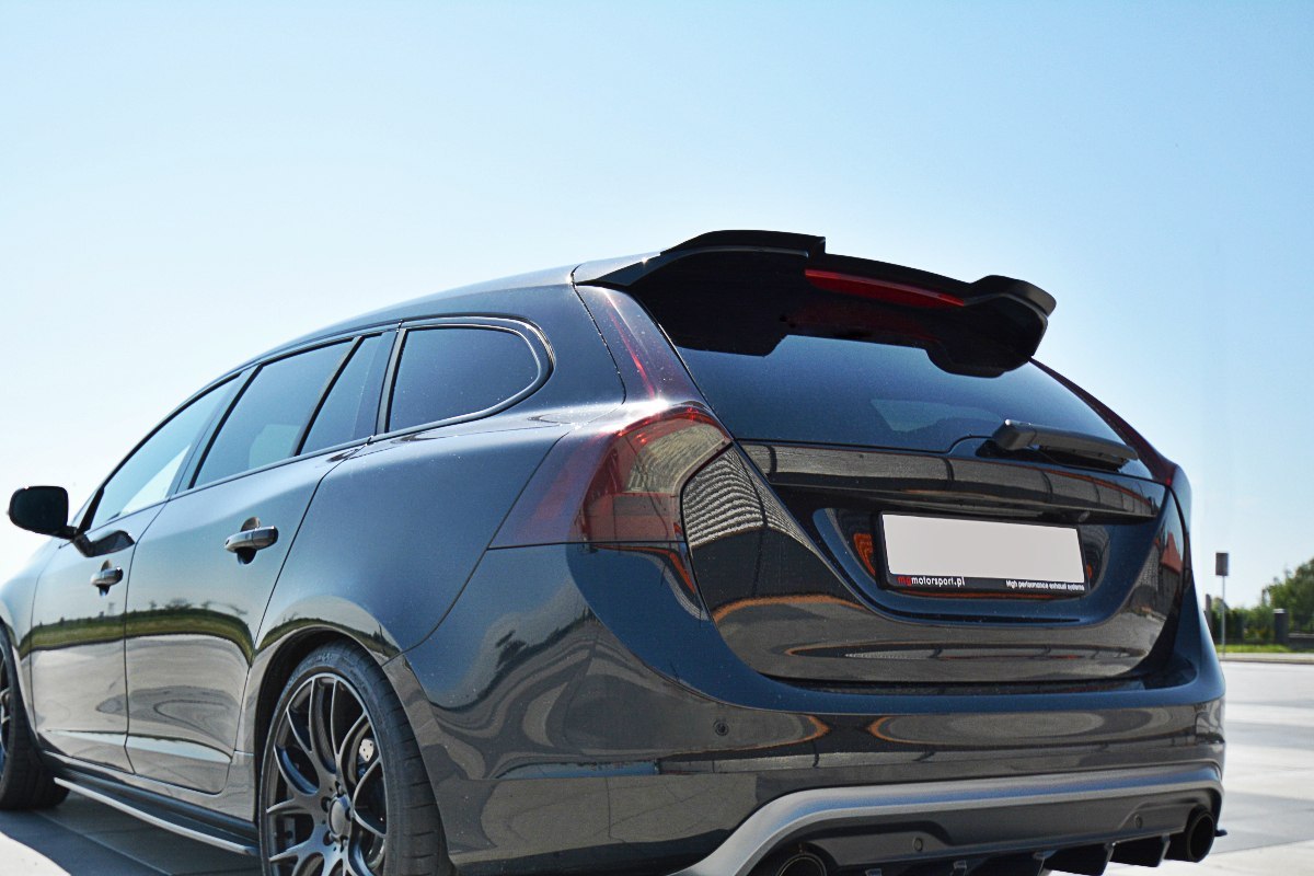 V60 Rear Volvo V60 Polestar Facelift - Rear Spoiler Extension – Maxton Design Canada