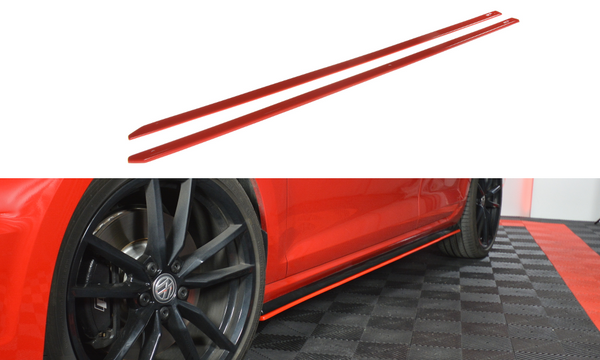 FOR VOLKSWAGEN - MK7.5 GOLF R - FACELIFT - SIDE SKIRTS DIFFUSERS - V2