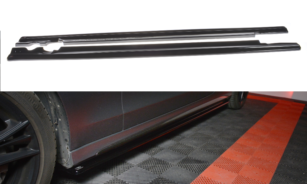 Side Skirts Diffusers suitable for Mercedes-Benz C Coupe AMG-Line C205