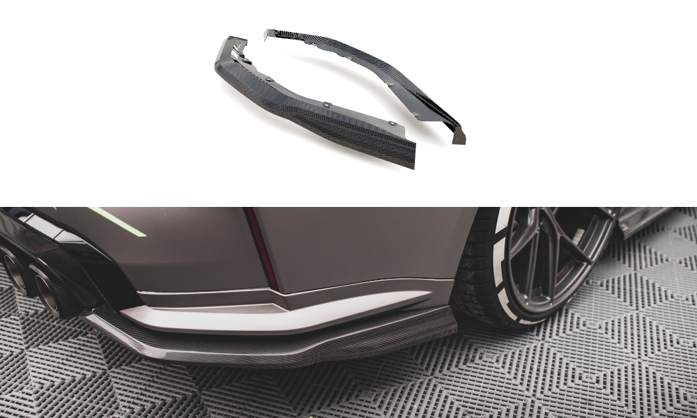 FOR BMW - 4 SERIES - G82 - M4 - CARBON FIBER REAR SIDE SPLITTERS - V1