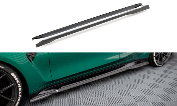 FOR BMW - M3 G80 - CARBON FIBER SIDE SKIRTS DIFFUSERS - V1