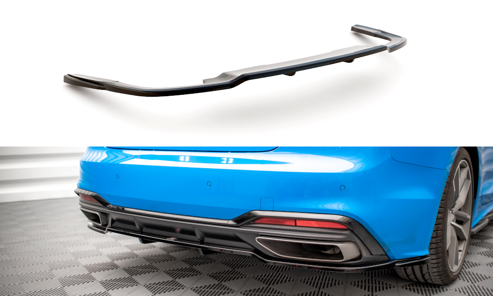 Audi - A5 B9.5 - S-Line - Central Rear Splitter (With Vertical Bars ...