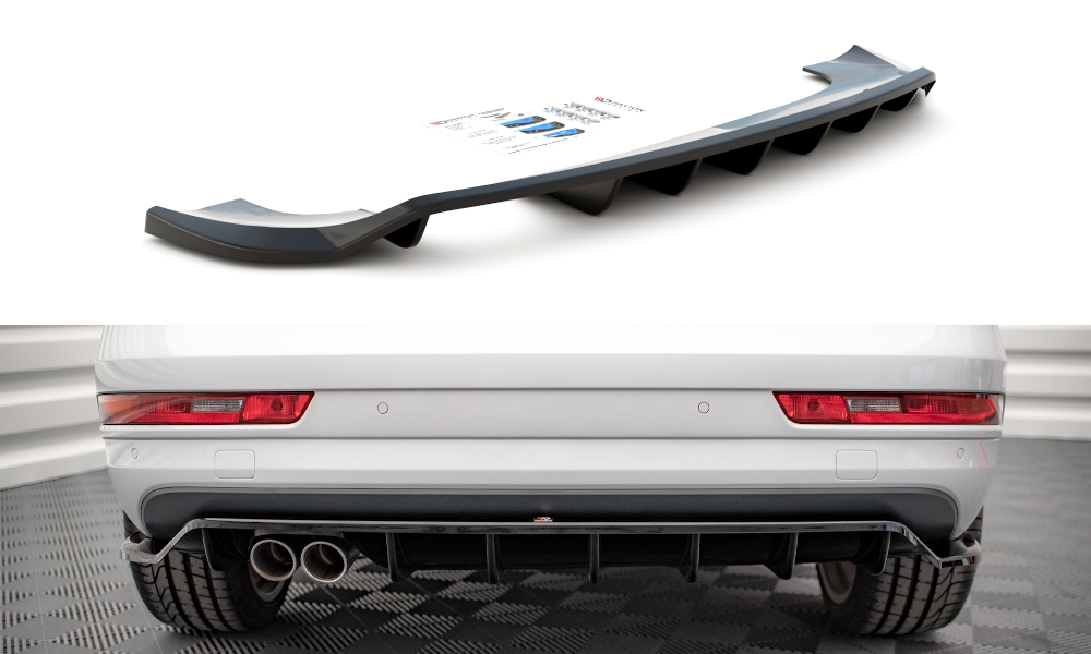 Rear Splitter (With Vertical Bars) suitable for Audi Q3 Sport 8U Facelift