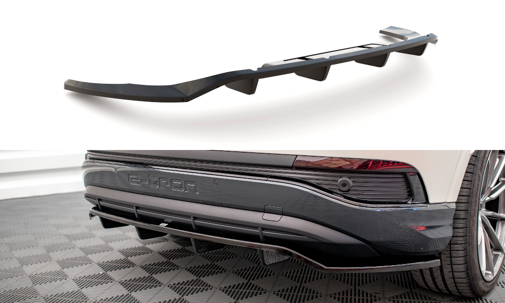 Rear Splitter (With Vertical Bars) suitable for Audi Q4 e-tron Sportback S-line Mk1