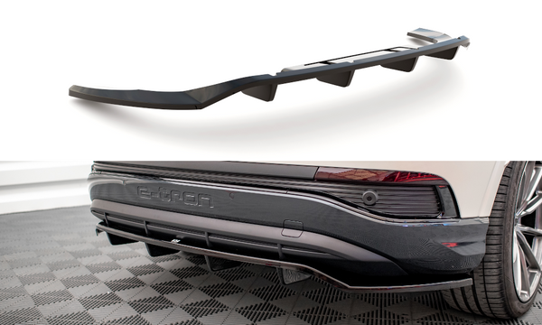 FOR AUDI - Q4 - E-TRON - SPORTBACK - CENTRAL REAR SPLITTER (WITH VERTICAL BARS)