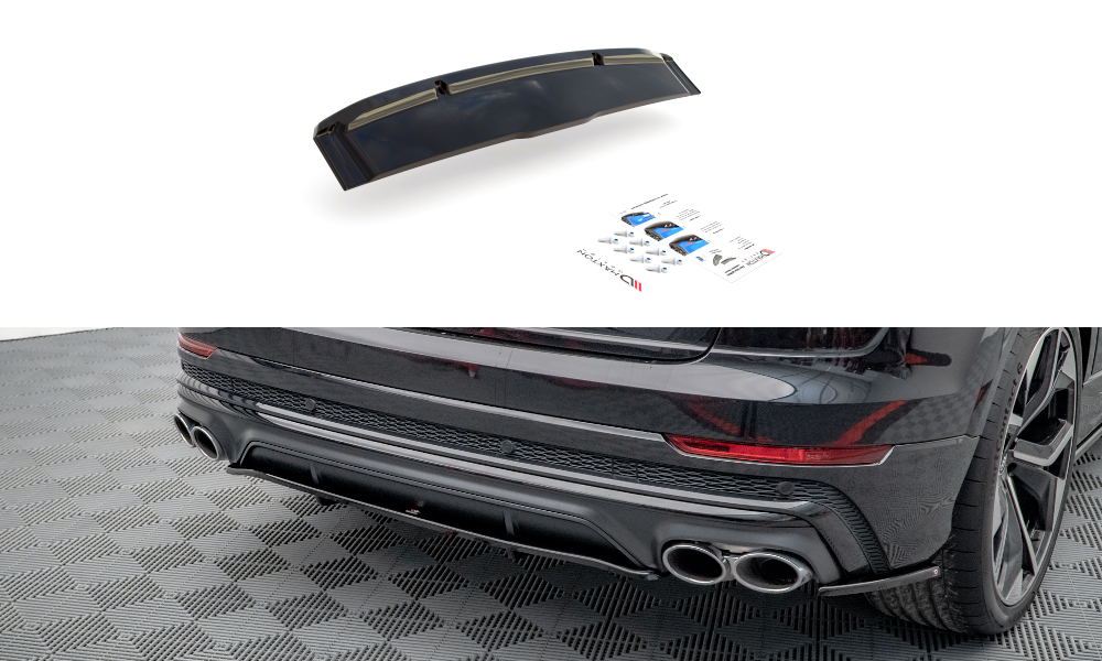 Rear Splitter (With Vertical Bars) suitable for Audi SQ8 Mk1