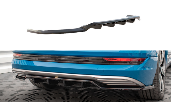 FOR AUDI - E-TRON - CENTRAL REAR SPLITTER (WITH VERTICAL BARS)