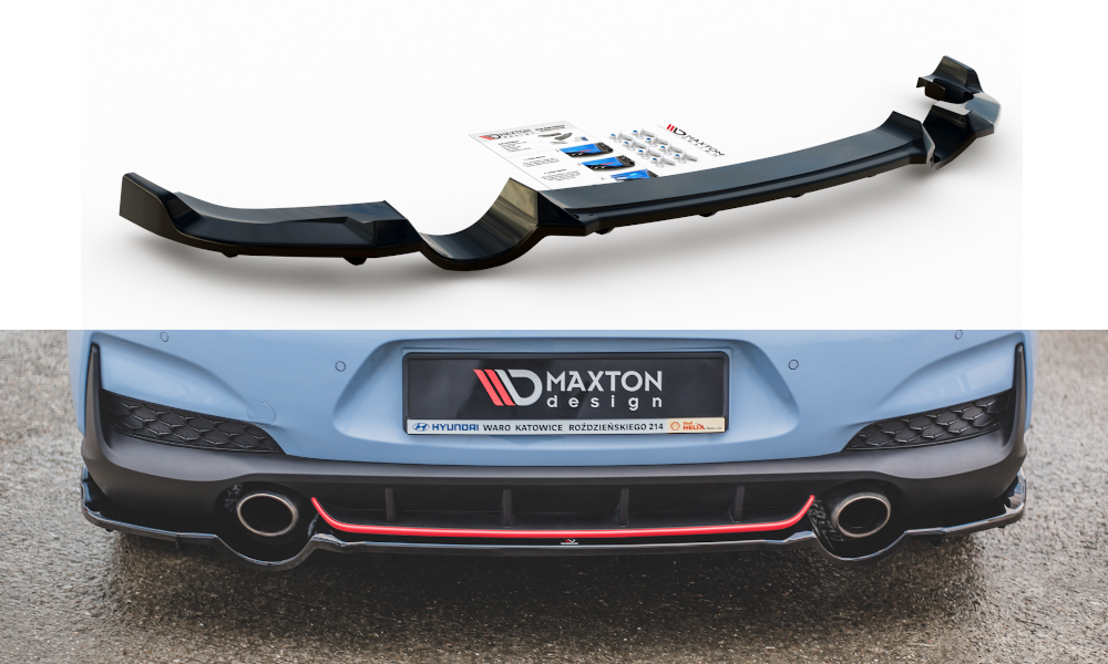 Rear Splitter (With Vertical Bars) suitable for Hyundai I30 N Mk3 Hatchback