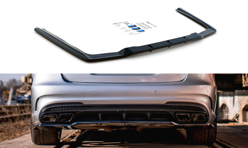 Rear Splitter (With Vertical Bars) suitable for Mercedes-Benz E63 AMG Sedan W212 Facelift