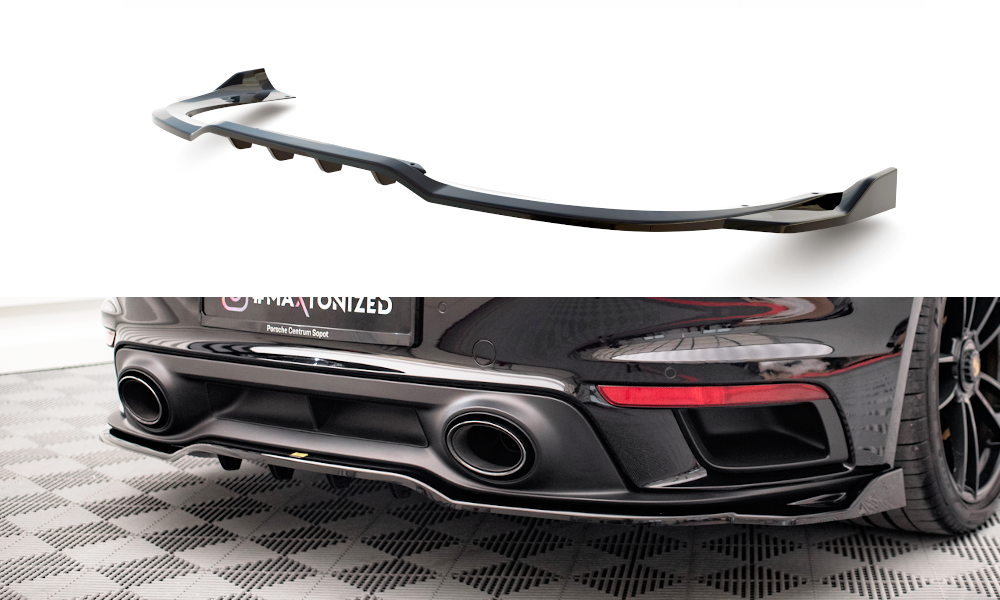 Porsche - 911 TURBO S 992 - Central Rear Splitter (With vertical bars ...