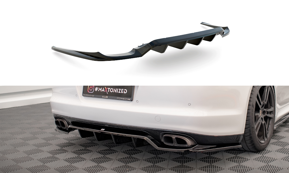 Porsche - Panamera 970 TURBO - CENTRAL REAR SPLITTER (WITH BARS ...