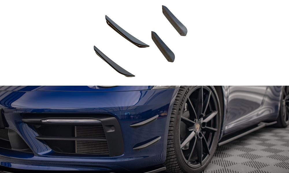 FOR PORSCHE - 911 CARRERA - (AERO KIT) 992 - FRONT BUMPER CANARDS