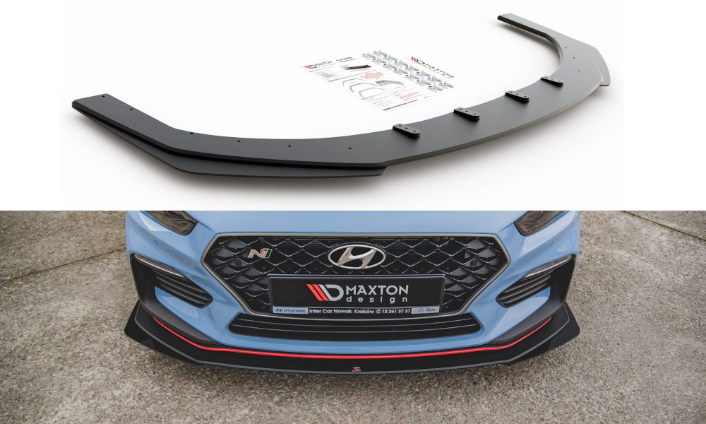 FOR HYUNDAI - I 30 N - FRONT DURABILITY RACING SPLITTER + WINGS - V1