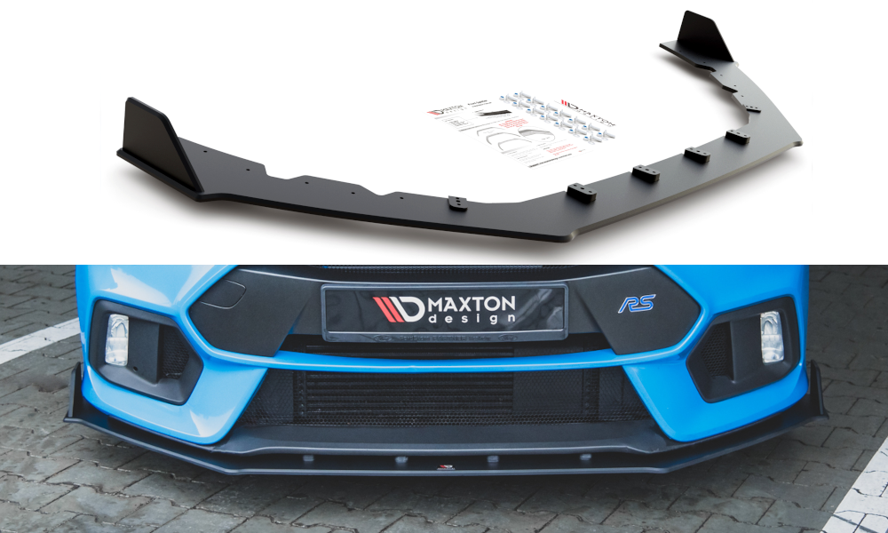 FOR FORD FOCUS - MK3 RS - FRONT DURABILITY RACING SPLITTER - V2 + WINGS