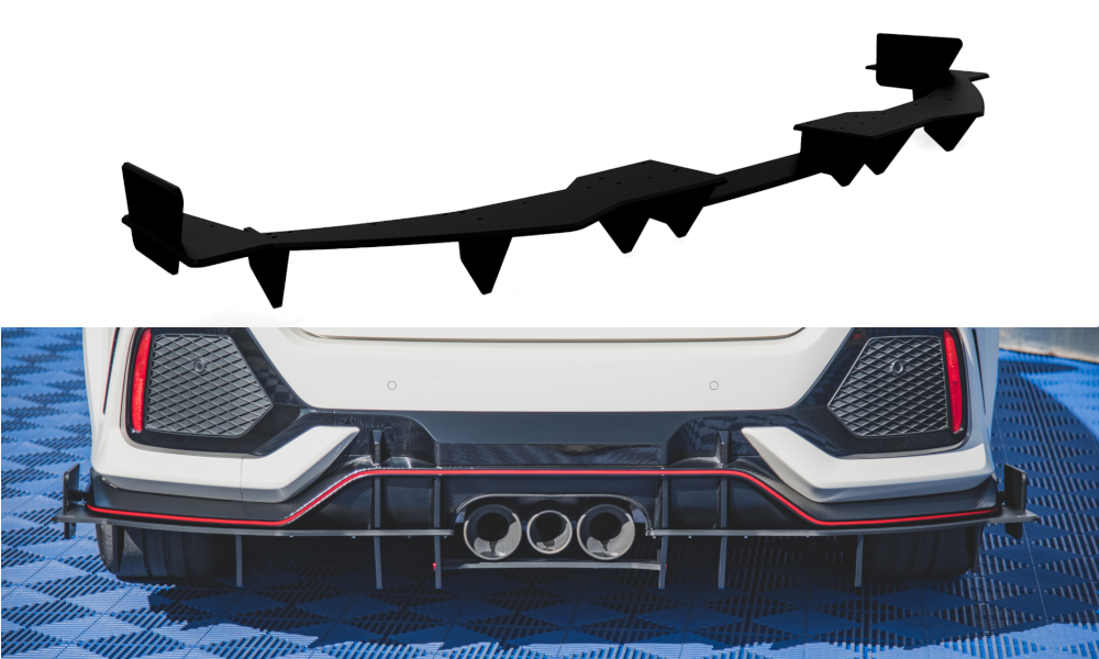 FOR HONDA - CIVIC X - RACING DURABILITY REAR VALANCE - TYPE R