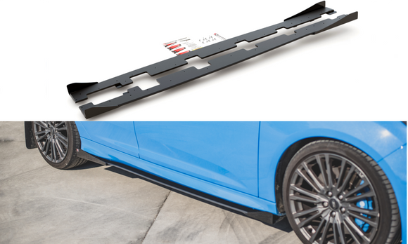 Ford Focus - MK3 RS -  Racing Durability Side Skirts Diffusers - V1 + Wings