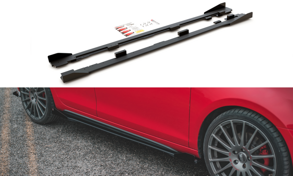 FOR VOLKSWAGEN - MK6 GOLF GTI - DURABILITY - SIDE SKIRTS DIFFUSER'S + WINGS