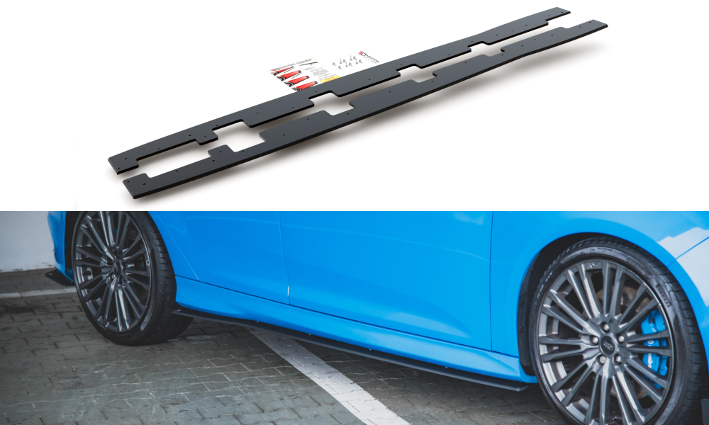 FOR FORD FOCUS - MK3 RS -  RACING DURABILITY SIDE SKIRTS DIFFUSERS - V1