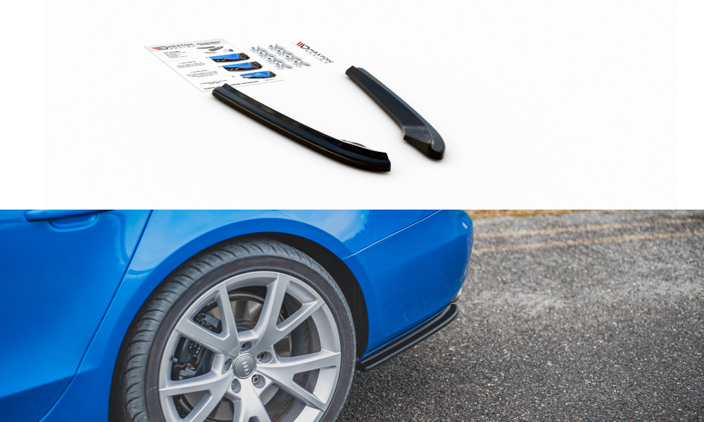Rear Side Splitters suitable for Audi S4 / A4 S-Line B8 Sedan