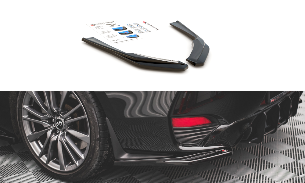 Rear Side Splitters suitable for Infiniti Q60 S Mk2