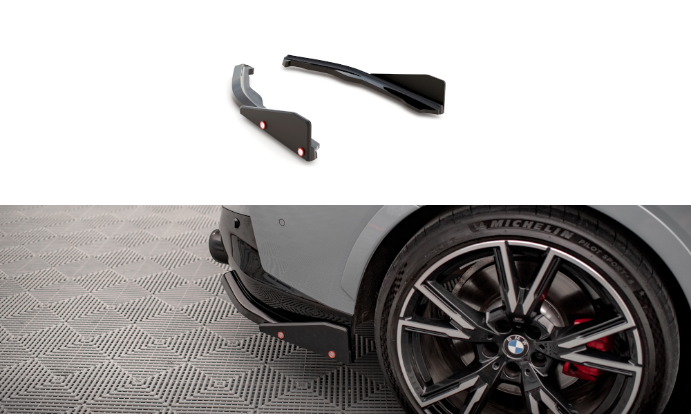 Rear Side Splitters V.2 + Flaps suitable for BMW 2 Coupe M240i G42