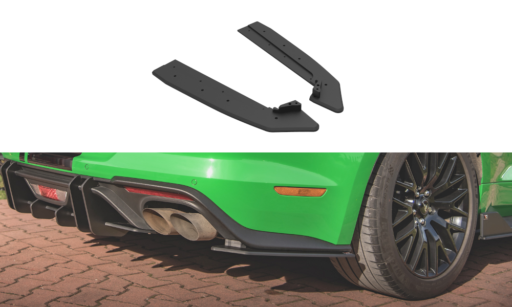 FOR FORD MUSTANG GT - MK6 FACELIFT - REAR DURABILITY SIDE SPLITTERS - V2