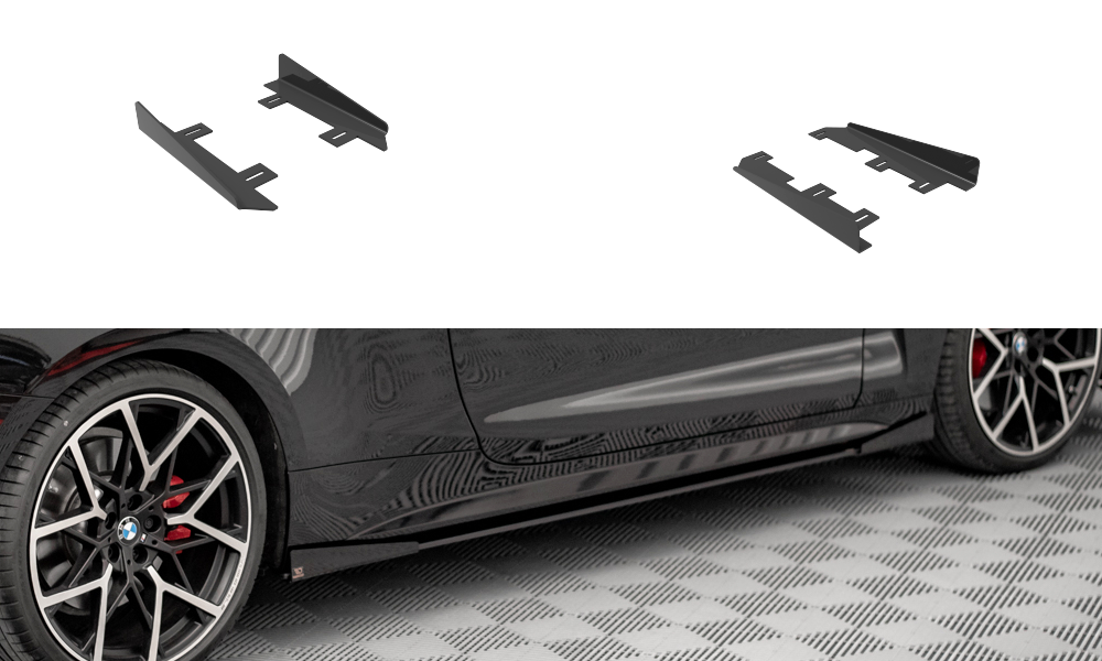 Side Flaps suitable for BMW 4 M-Pack / M440i G22 / G23 / G22 Facelift / G23 Facelift