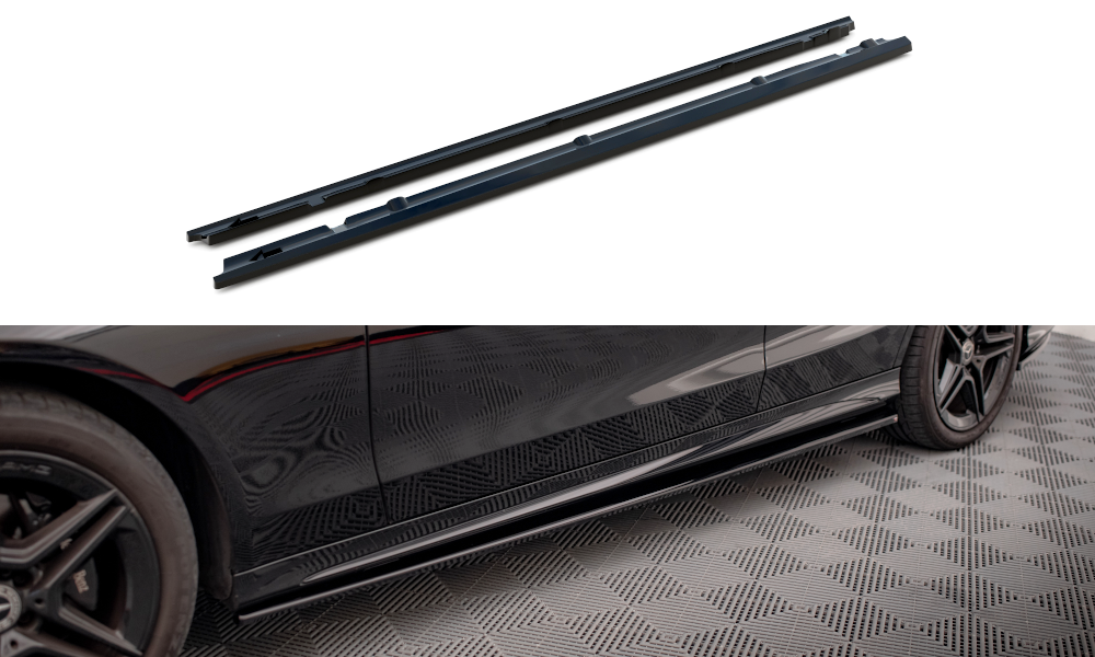 Side Skirts Diffusers suitable for Mercedes-Benz C43 / C AMG-Line Sedan / Estate W205 / S205 Facelift