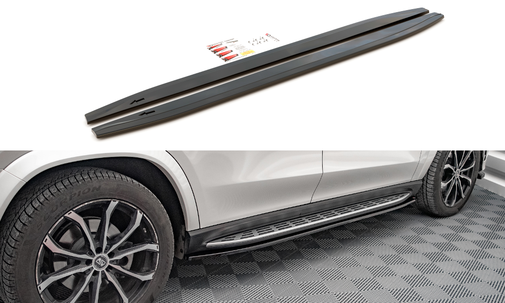 Side Skirts Diffusers V.1 suitable for Mercedes-Benz GLS AMG-Line X167/X167 Facelift