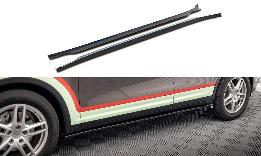 Side Skirts Diffusers suitable for Porsche Cayenne Turbo / Standard Mk2