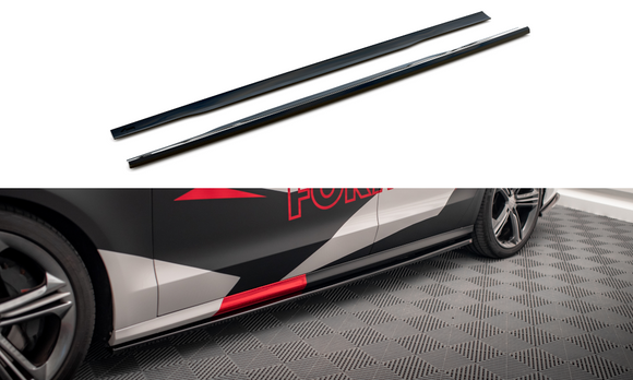 Audi - S8 D4 - Side Skirts Diffusers - V1