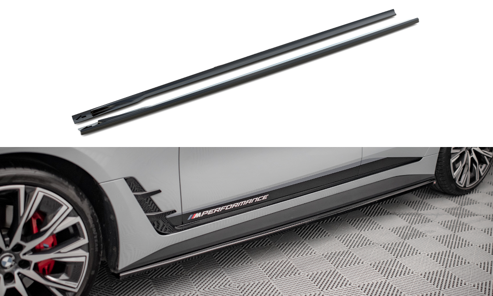 Side Skirts Diffusers V.1 suitable for BMW 4 Gran Coupe M-Pack / M440i G26