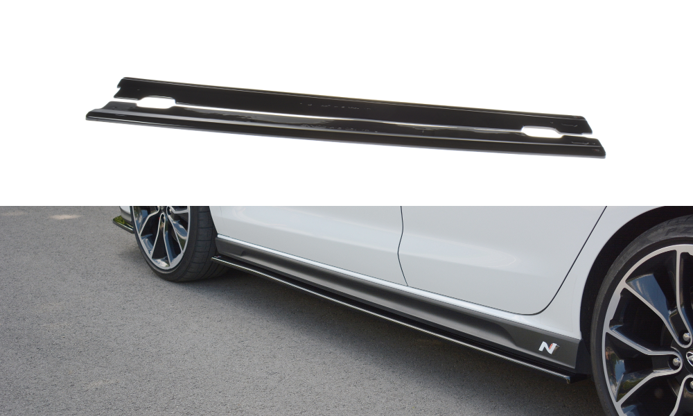 Side Skirts Diffusers V.1 suitable for Hyundai I30 N Mk3 Hatchback / Fastback