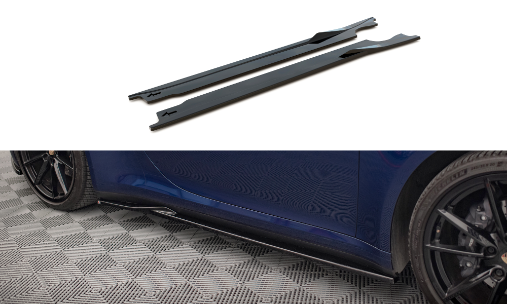 Side Skirts Diffusers V.1 suitable for Porsche 911 Carrera Aero / Carrera GTS 992