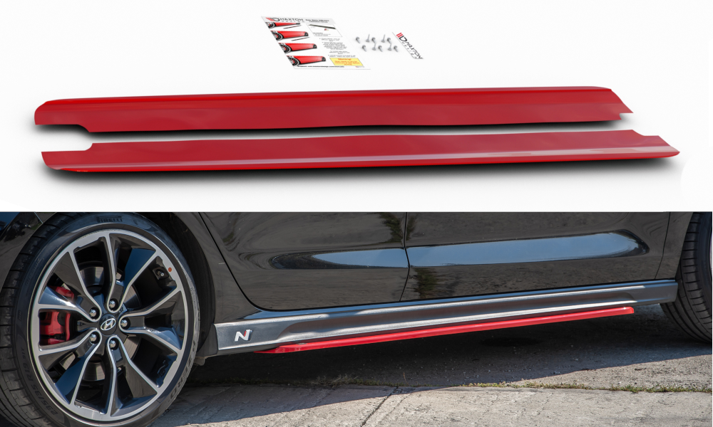 Side Skirts Diffusers V.2 suitable for Hyundai I30 N Mk3