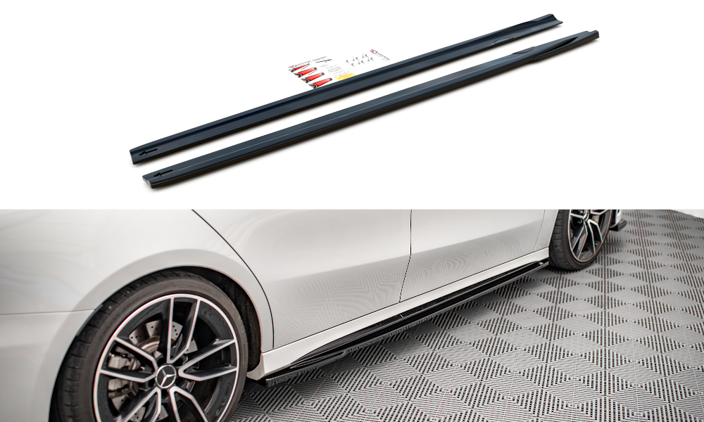 Side Skirts Diffusers V.2 suitable for Mercedes A35 AMG / AMG-Line W177