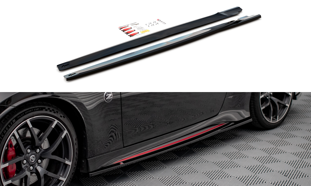 Side Skirts Diffusers V.2 suitable for Nissan 370Z Nismo Facelift
