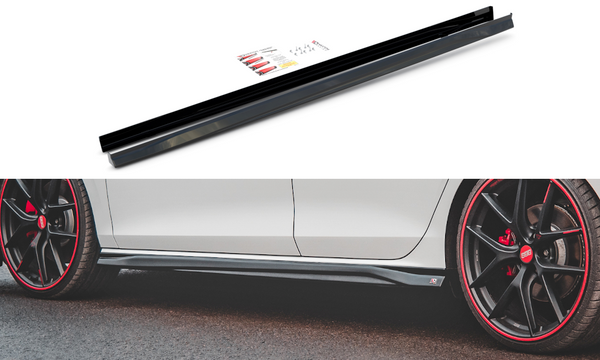 FOR VOLKSWAGEN - MK8 GOLF GTI - SIDE SKIRTS DIFFUSERS - V3