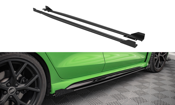 FOR AUDI - RS3 - 8Y - SEDAN - STREET PRO -  SIDE SKIRTS DIFFUSERS + WINGS