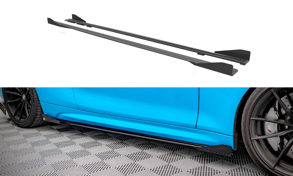FOR BMW - M2 - F87  - STREET PRO SIDE SKIRTS DIFFUSERS + WINGS