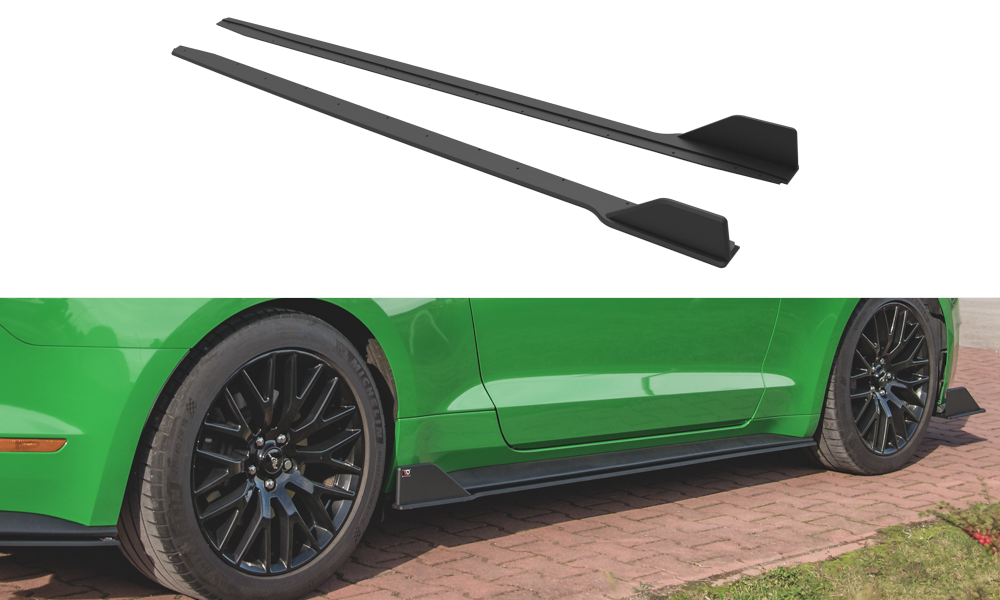 FOR FORD MUSTANG GT - MK6 FACELIFT - DURABILITY SIDE SKIRTS DIFFUSERS - V2