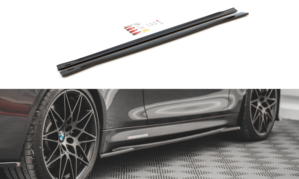 Side Skirts Diffusers V.2 suitable for BMW M4 F82